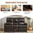 61" Wide PU Leather Upholstered Manual Reclining Loveseat Sofa With USB Charging Port-2055705342