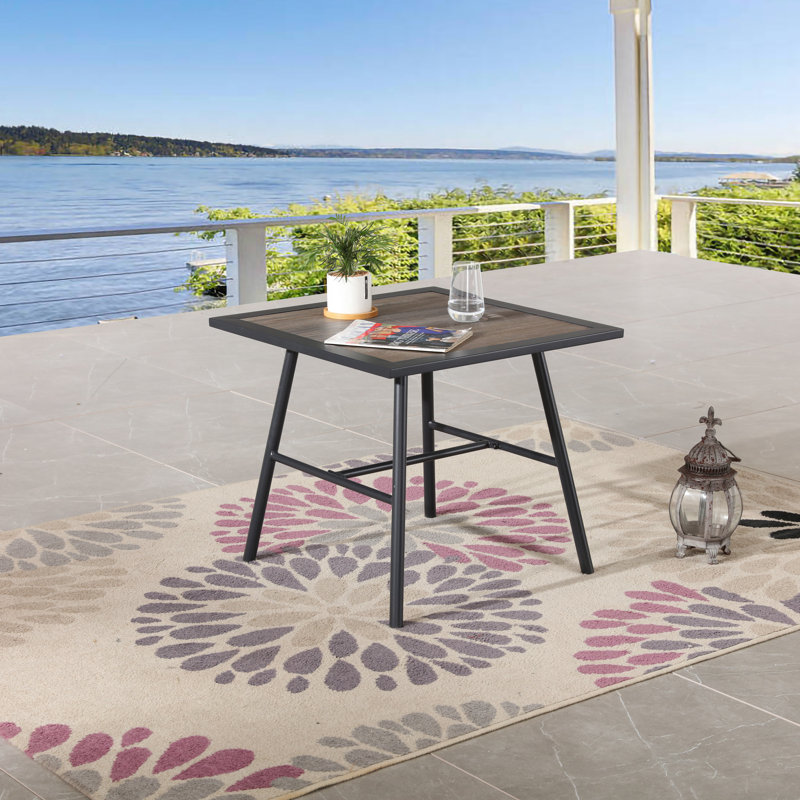 Rectangular Synthetic Laminate Outdoor Side Table
