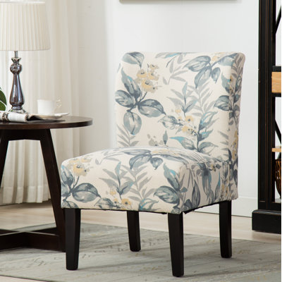 Volia Capa Print Fabric Armless Contemporary Accent Chair