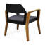 Chaises club d'extérieur en bois 2 pièces, coussins d'eau, style transitionnel polyvalent pour la cour, le jardin, la terrasse, le balcon, processus d'assemblage rapide de 2 avec une conception hydrofuge