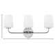 Fitz 3 Light Frosted Dimmable Vanity Light