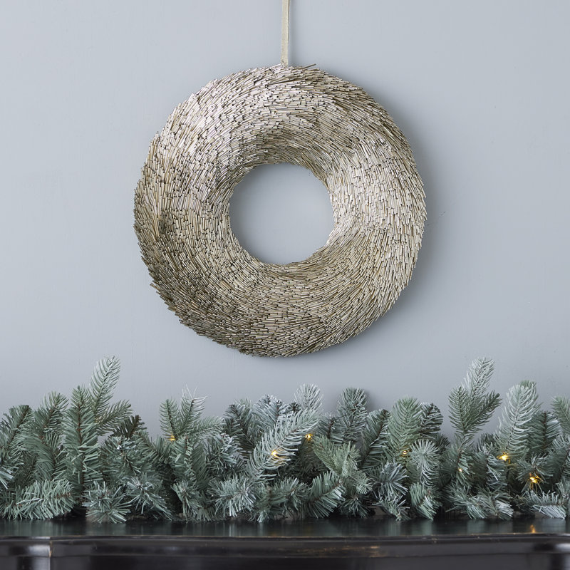 Faux Wreath, 4.3" W x 2.35" H x 14" D