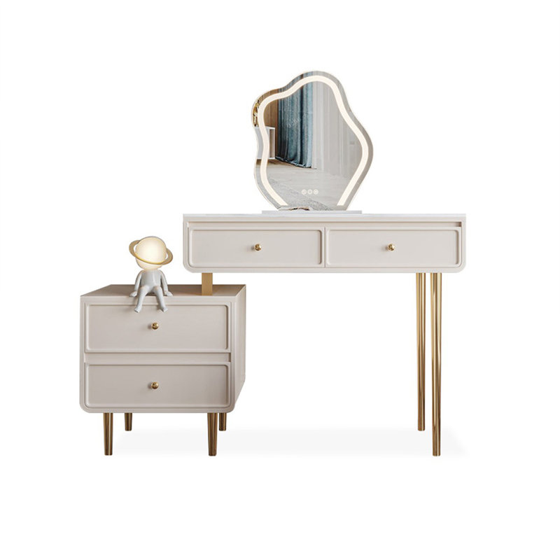 Makeup Vanity with Light mirror,4 drawers