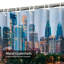 Rideau de douche City Skyline Night Bridge Skyscraper avec 12 crochets-997962481