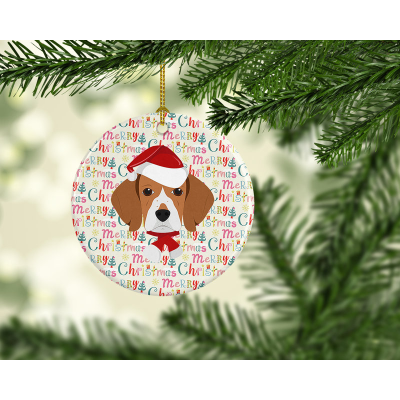 Ornement suspendu Beagle Merry Christmas