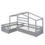 Lit plateforme House avec trois tiroirs de rangement-763140064