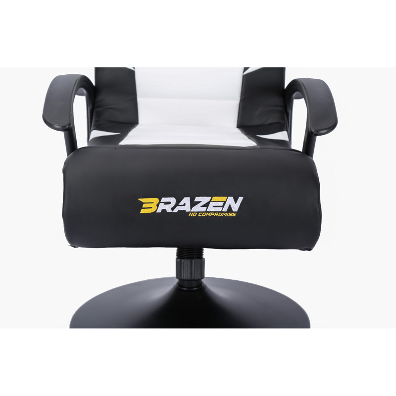 BraZen Pride 2.1 Bluetooth Surround Sound Gaming Chair - Pledger, Black/White