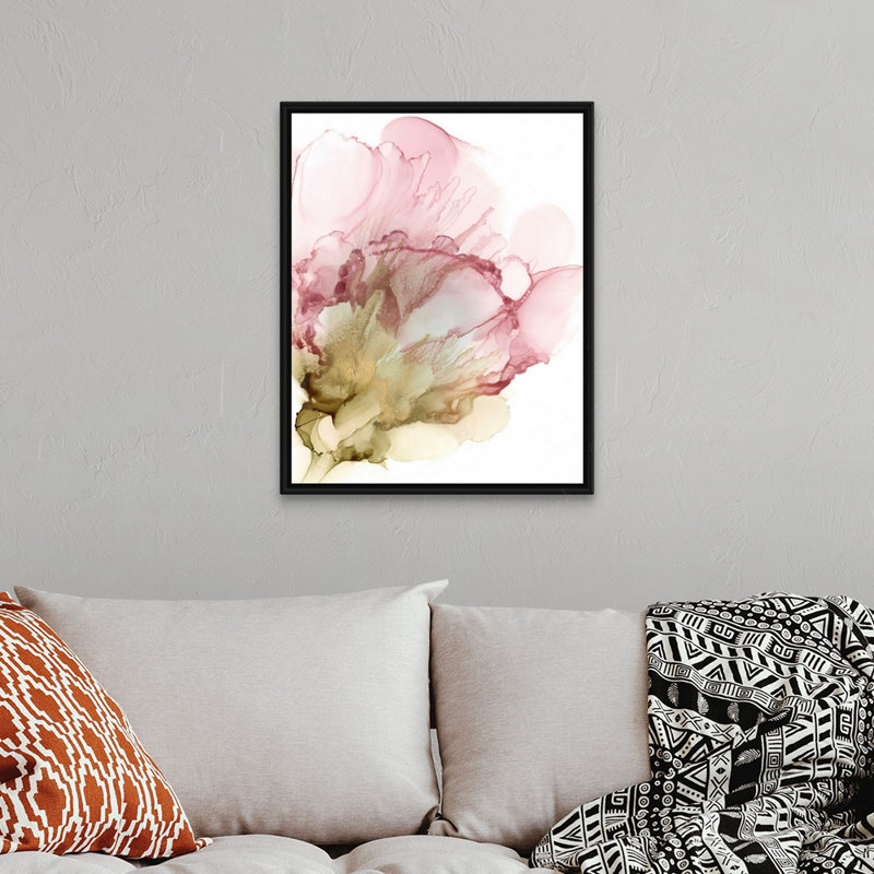 Reproduction d’art sur toile « flowering rose II » par Jennifer Goldberger, H 32 po x l 26 po x P 1,75 po