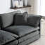 Chenille grise en forme de U relaxant: canapé modulaire 5 places avec canapé modulaire 1 pour le salon