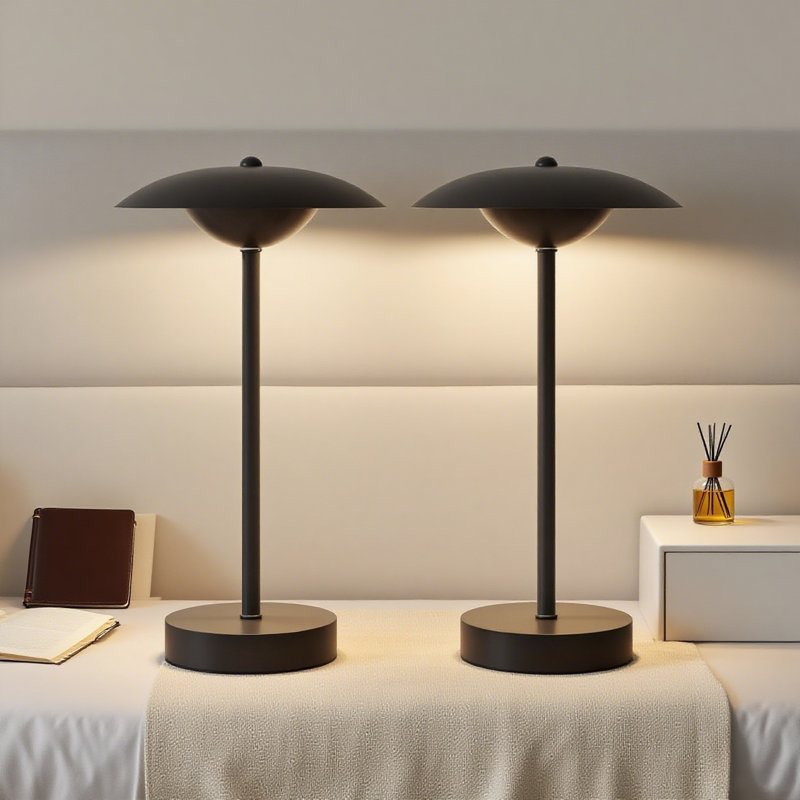 Rechargeable Cordless Table Lamps 2 Pack, Battery Powered Indoor Outdoor Lighting, USB-C Waterproof Wireless Lamps For Dining, Kitchen, Patio, Camping, Balcony