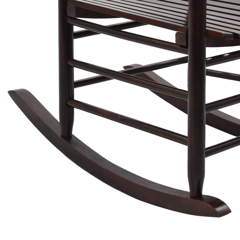 Janelle Solid Wood Rocking Chair, Brown