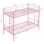 Lit superposé en métal rose simple sur simple