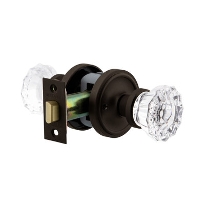 Classic Rosette with Crystal Door Knob