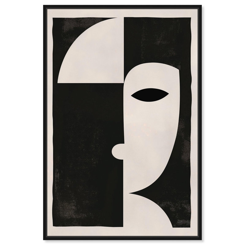 «The Mask II» par Art Remedy, Cadre flottant, H 16 po x l 11 po, Noir