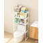 Étagère de rangement à 3 niveaux au-dessus de la toilette, étagère de rangement autoportante pour salle de bain-130191147