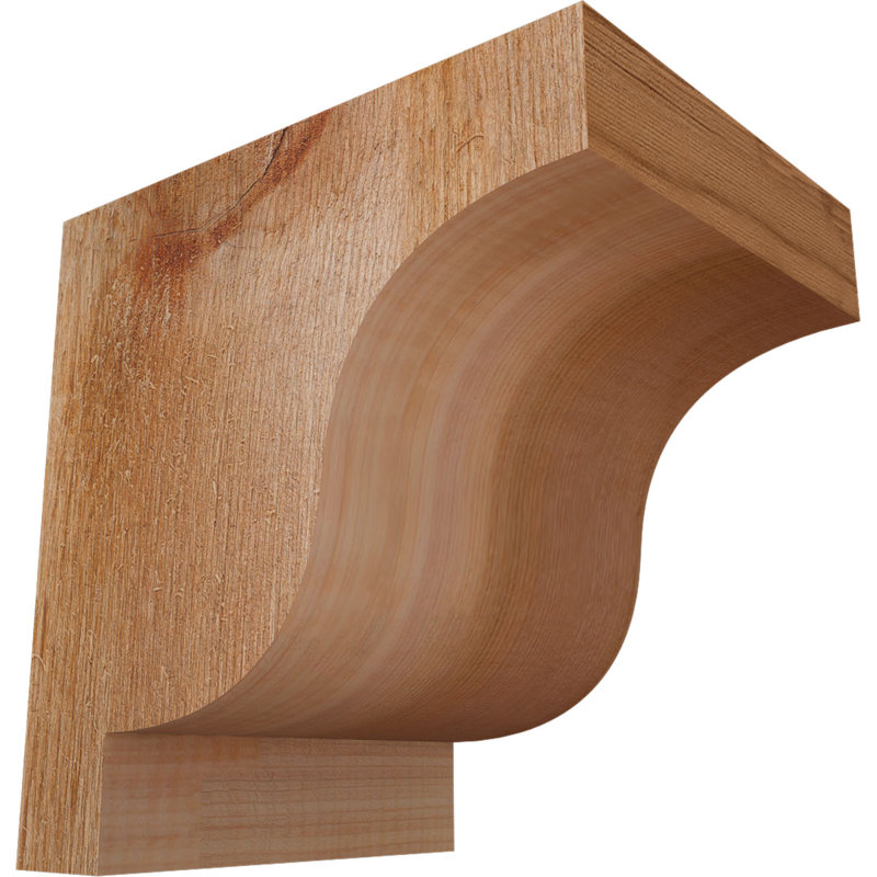 Newport Corbel, H 8 po x l 6 po x P 8 po, Cèdre rouge, Sciage brut