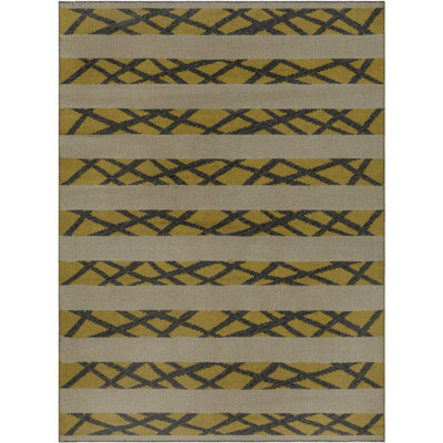 Vintage One-of-a-Kind Rectangle 4'2" X 5'8" Hand Knotted Area Rug
