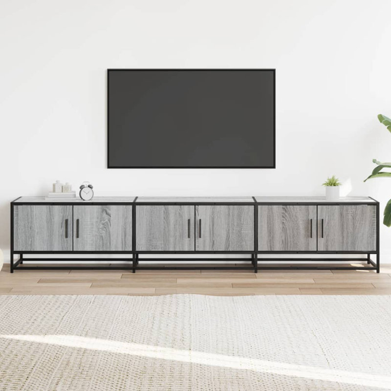 Alayla TV Stand for TVs up to 88", Grey Sonoma, 210cm