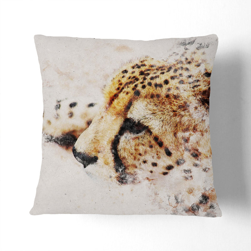 Cheetah Vol.1 Square Throw Cushion, 40cm H x 40cm W x 15cm D