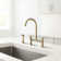 Selected Bridge Double Handles Kitchen Faucet With Side Spray