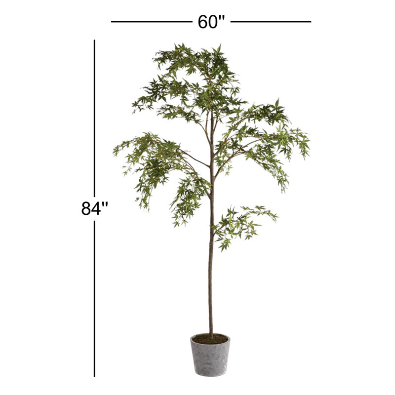 84'' Faux Maple Tree Tree in Ceramic Pot