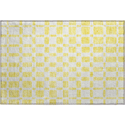 Premium Machine Washable Prisco Yellow Rug