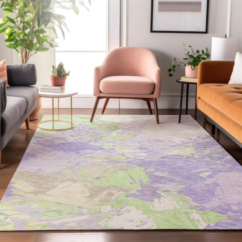 Premium Machine Washable Varroville AMF1713 Abstract Rug, Rectangle 10' x 14'