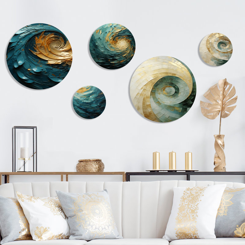 Majestic Motion Teal Spiral - Abstract Spirals