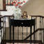 Console demi-cercle en bois massif noir