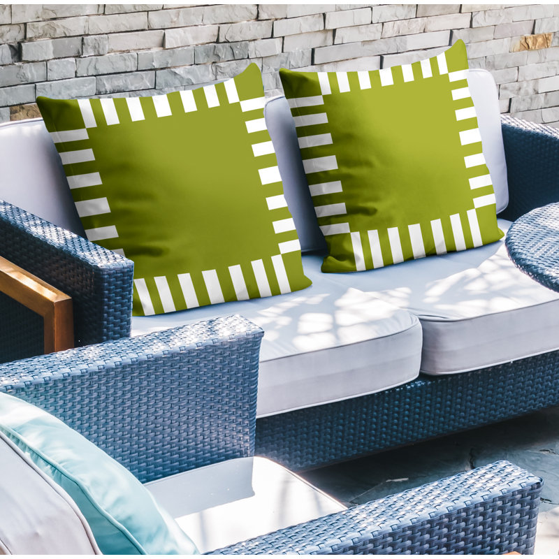 Coussin intérieur / extérieur, L 17 po x H 17 po, Chartreuse