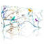 «Birds Colorful Birds On Branches», ensemble de 3 impressions sur toile-1944265305