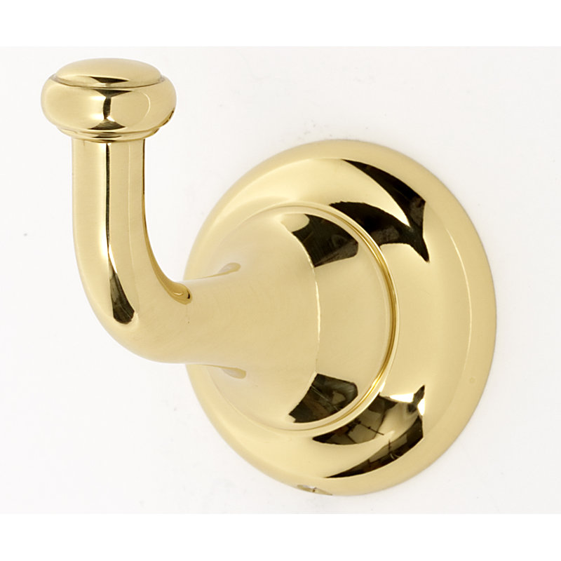 Single Robe Hook, Polished Brass