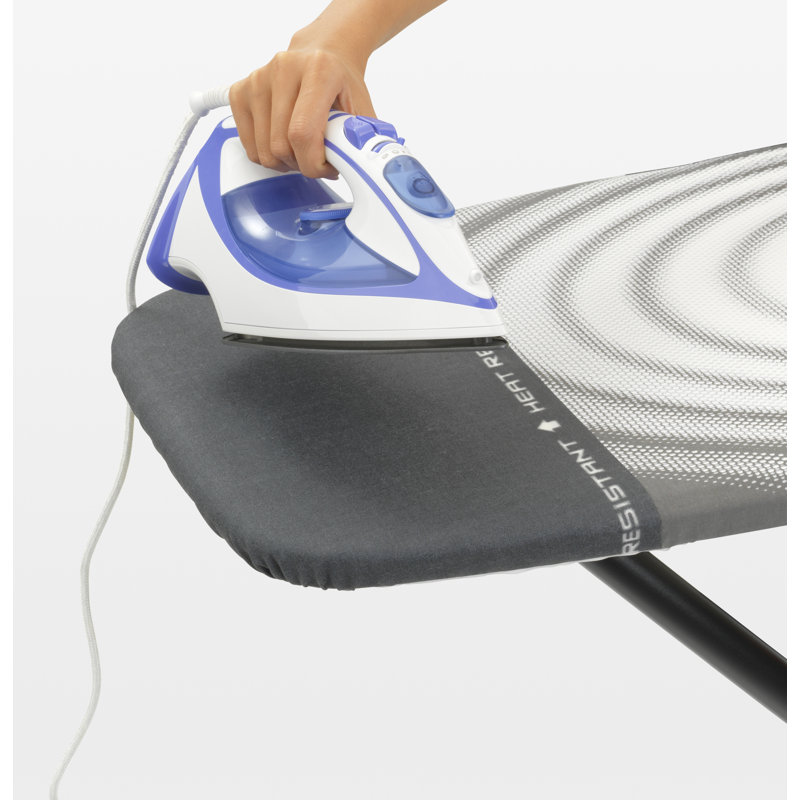 Brabantia XL Ironing Board with Spring Bubbles Cover and Black Frame