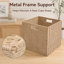 4 paniers de rangement pliables avec poignées Paniers de rangement en corde de papier