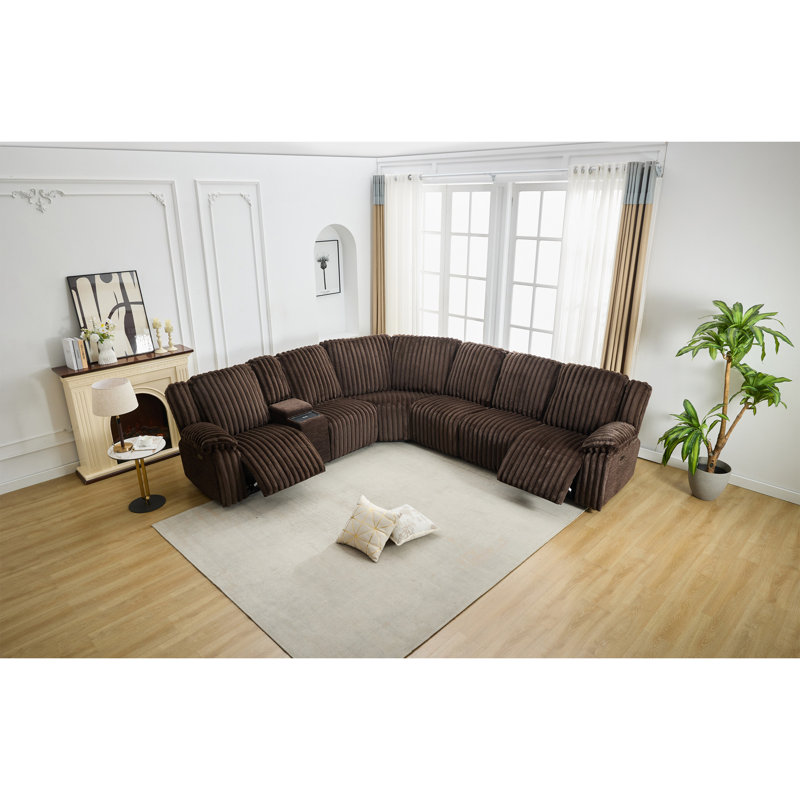 Canapé modulaire inclinable électrique Brown
