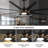Oversized Windmill - Blade Modern Farmhouse Standard LED Ceiling Fan with Remote Control and Light Kit Included-110096760-110096758