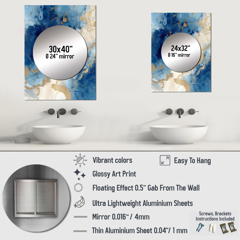 Miroir mural Englewood, 32 po x 24 po