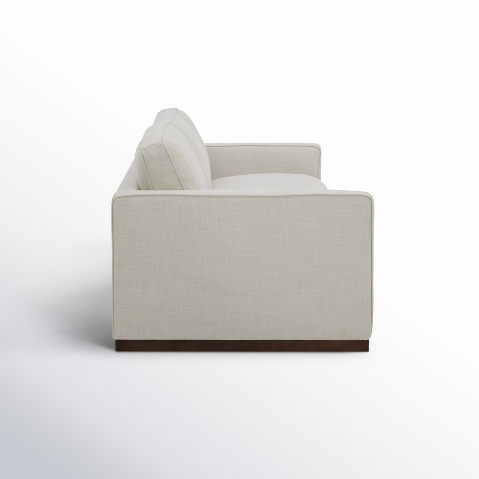 Bobbi 87'' Upholstered Sofa , Effie Linen Performance, Walnut