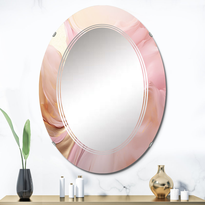 Hatchie - Miroir mural moderne ovale, 36 po x 24 po