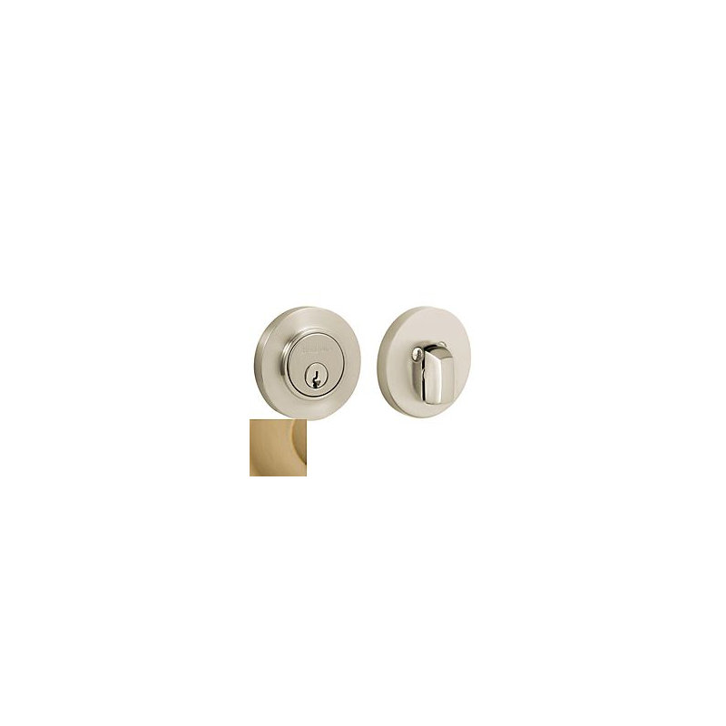 Contemporary Low Profile Single Cylinder Deadbolt, Vintage Brass, Yes
