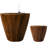 2-Pack 10 In.Dark Wood Plastic Self-Watering Planter Pot