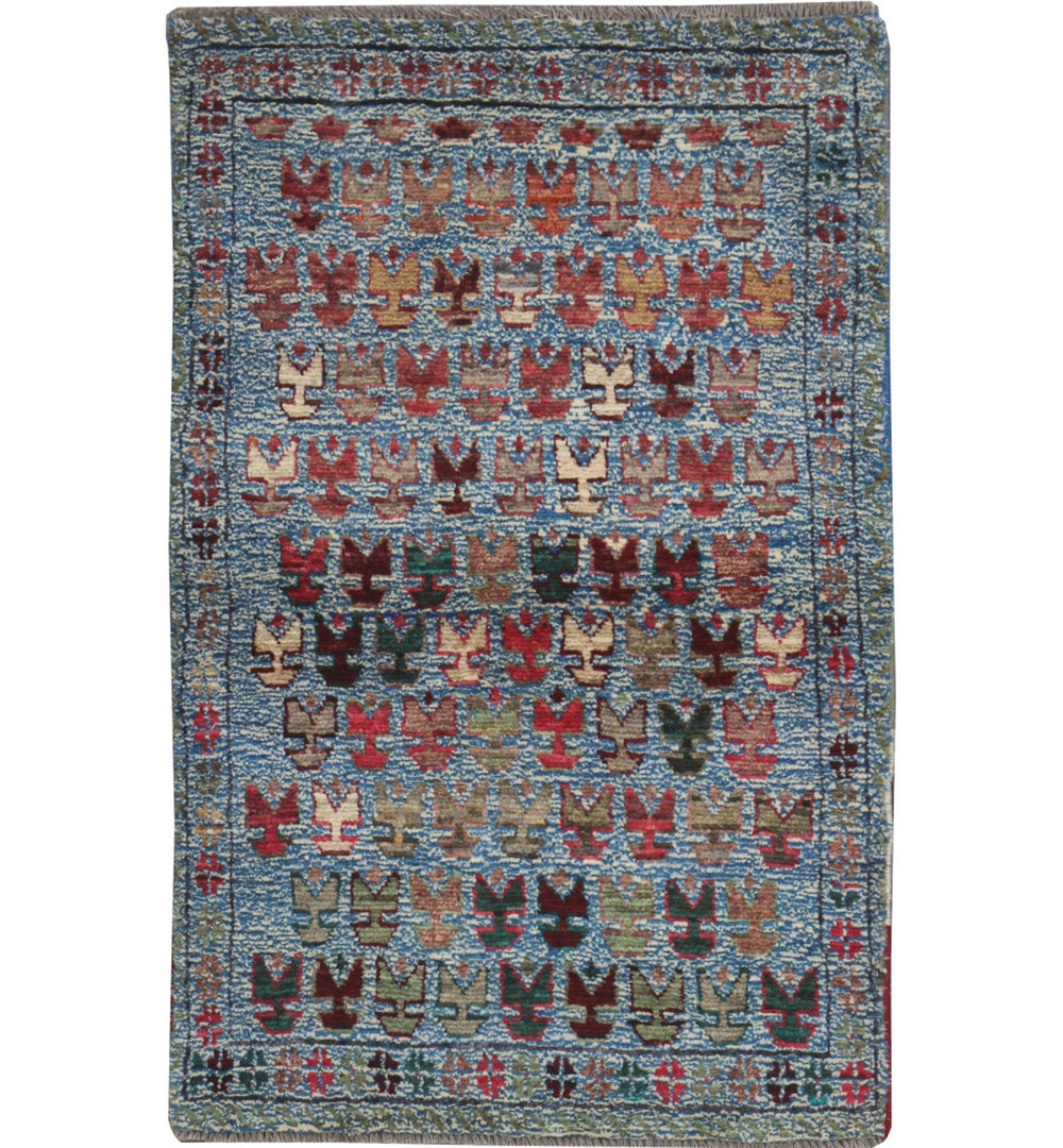 Geometric Hand Knotted 89cm X 136cm Area Rug