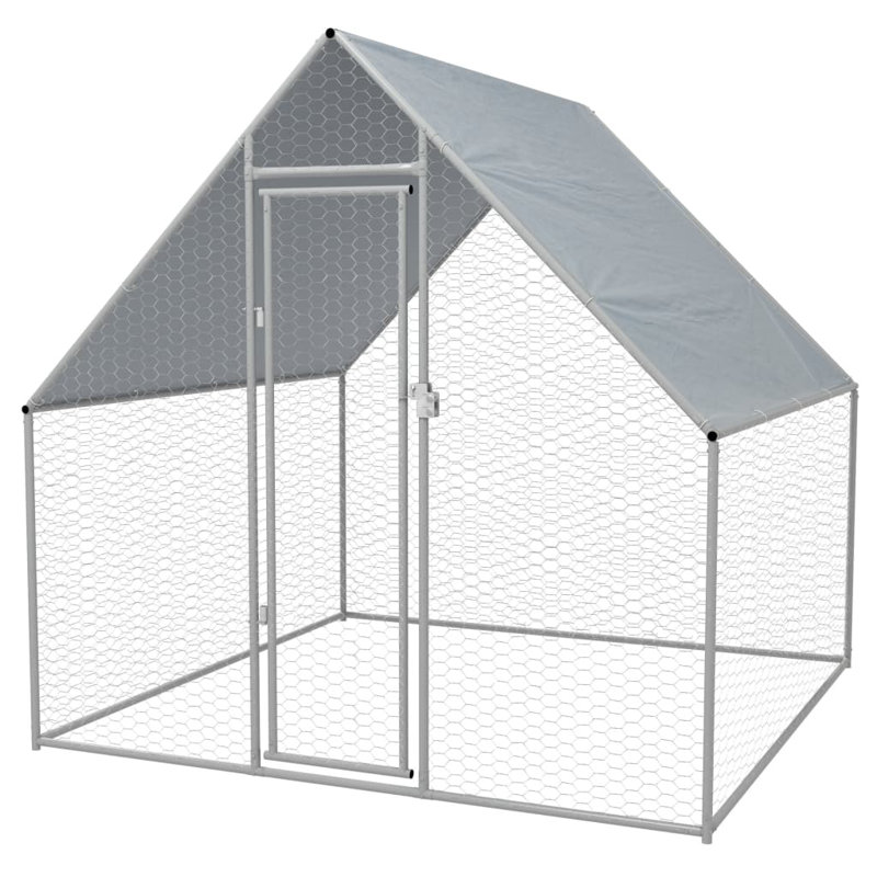 Harworth Chicken Run, 192cm H x 200cm W x 200cm D, Silver/Gray