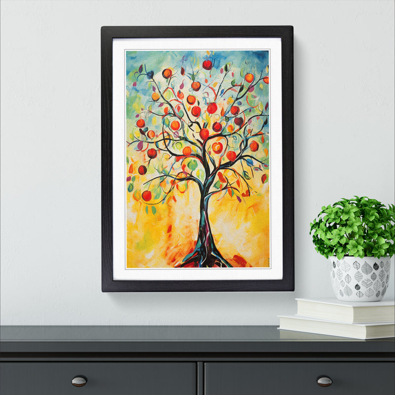 Single Picture Frame Print on Wood, 34cm H x 25cm W, Black Framed