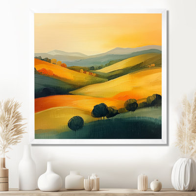 «Countryside Golden Hour Over The Hills IV», art mural campagne