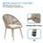 Aloisia 2 - Person Patio Dining Set with Round Table , Cushions Included-1096915764-1096915765