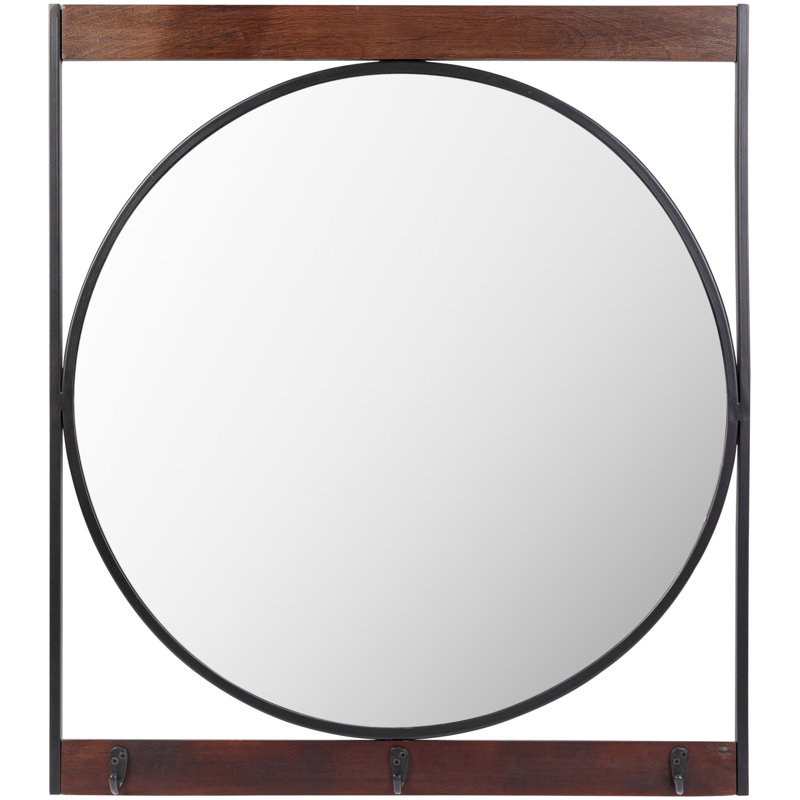 Rectangle Metal Wall Mirror, 34" x 30"