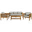 Ensemble de conversation 4 pièces pour 4 personnes avec ensemble de conversation et canapé d'extérieur avec coussins et table basse-1112648225