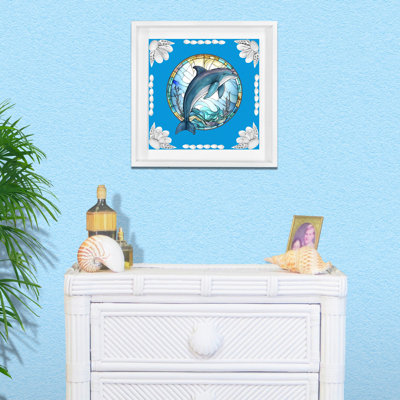 Finished Art - Stained Glass Dolphin