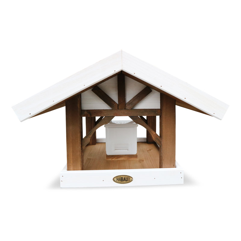 Wood Freestanding Decorative Bird Feeder